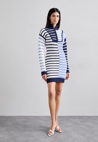STAUD MINI HAMPTON DRESS - Vestido de punto - blue