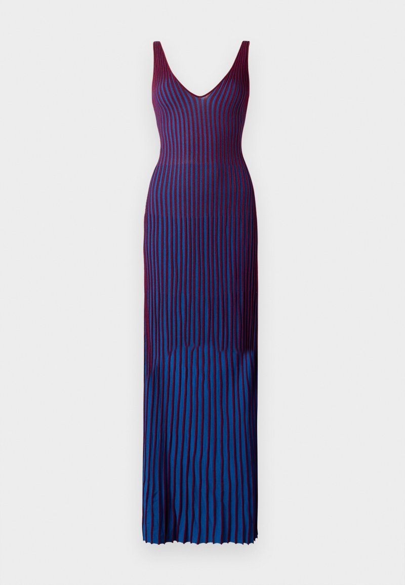 STAUD CLARETTA DRESS - Maxi dress - blue/lilac/blue - Zalando.co.uk