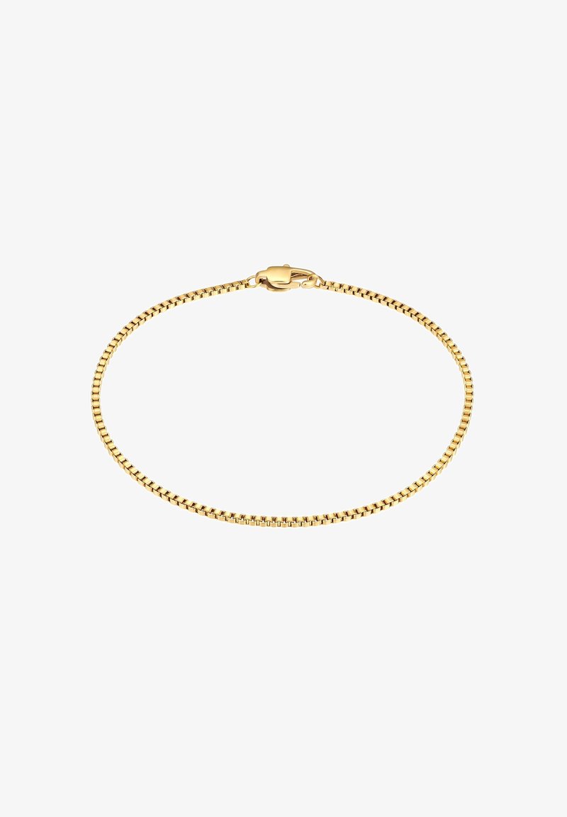 Auksinis apyrankės su sklandžiu, lankstiu dizainu. Apyrankė turi sujungtų grandinėlių raštą ir saugų užsegimą. Minimalistiškas ir elegantiškas išvaizdas.