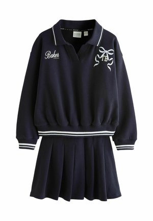 REGULAR FIT - 2 PIECE VARSITY SET   - A-line skirt - navy