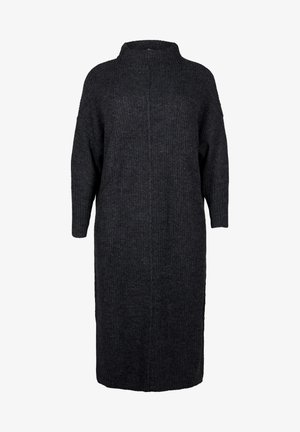 Zizzi LANGES MIT SCHLITZ - Jumper dress - dark grey melange