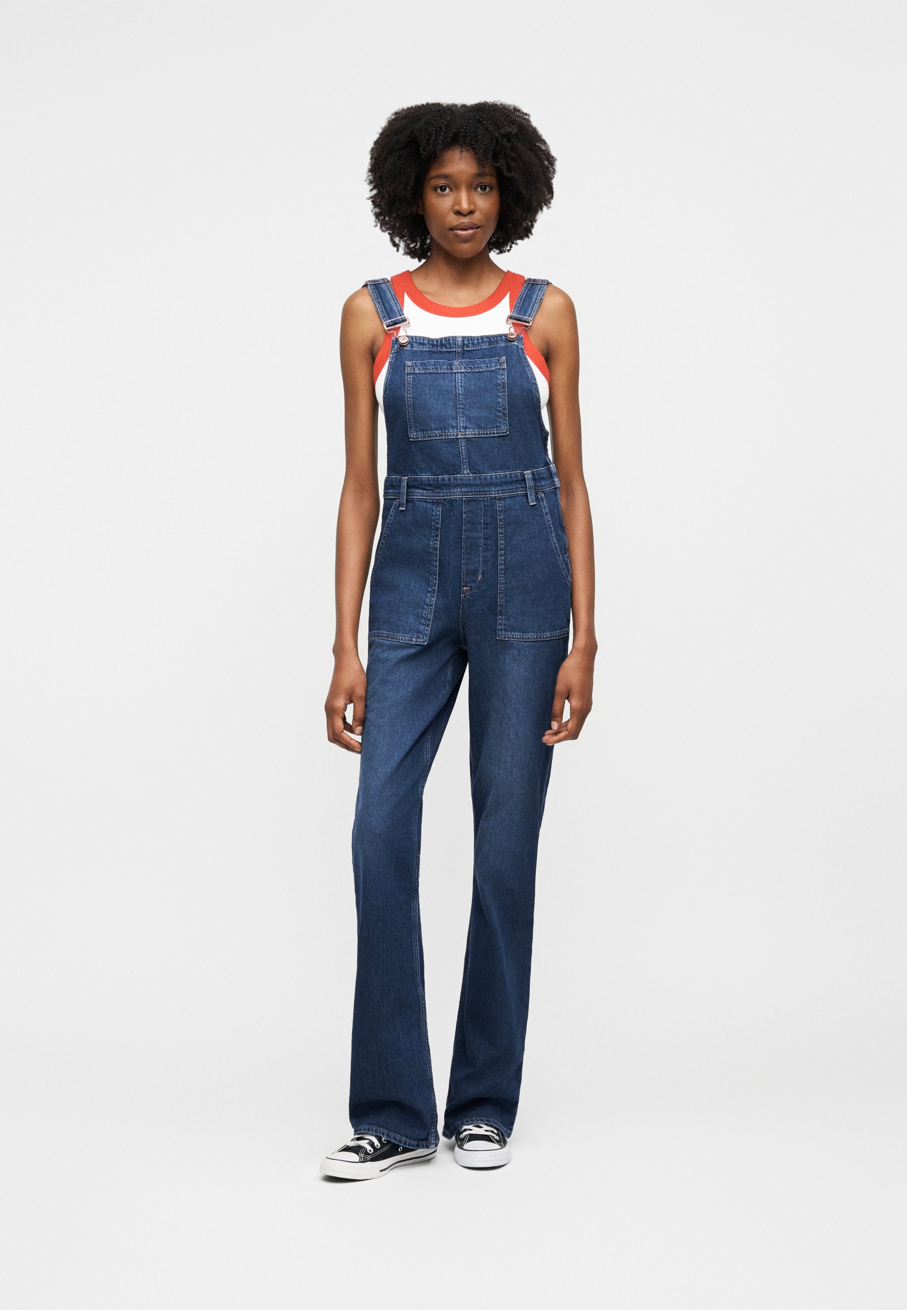 Gap Tall LONG AND LEAN JACKSON - Denim Dungarees - dark wash/dark