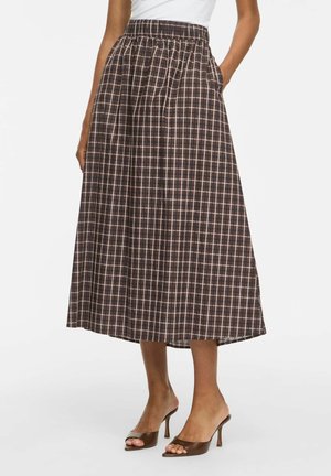 VILA, VISOPHIE HW ANKLE SKIRT - NOOS - Jupe trapèze - coffee bean