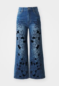 PANTS OPENWORK  - Traperice opuštenog kroja - bleu jean