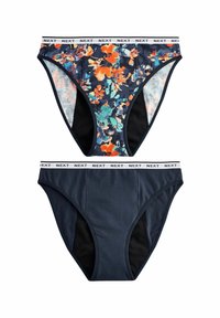 Niet geselecteerd, navy floral print plain navy