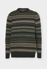 CASE FAIR ISLE CREW NECK - Svetr - black