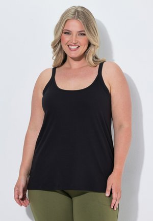 MIAMODA, TOP, KOMFORT FIT, SPAGHETTITRÄGER - Top - black