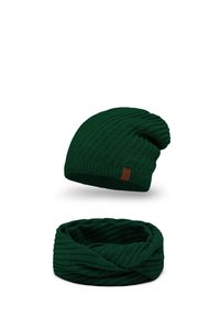 7017 BEANIE AND SCARF SET - Tuubihuivi - green