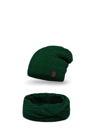 7017 BEANIE AND SCARF SET - Écharpe tube - green