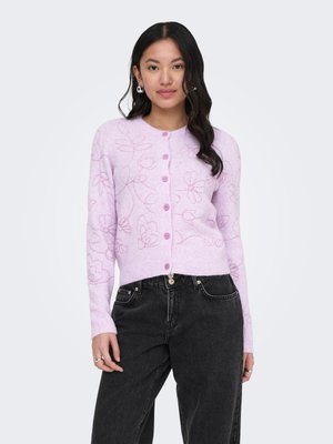 ONLY STRICKJACKE ONLSOLA STRICKJACKE - Chaqueta de punto - pale lilac