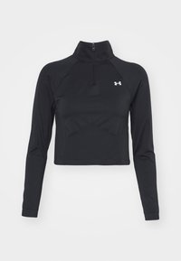 VANISH SEAMLESS 1/4 ZIP CROP - Long sleeved top - black/white