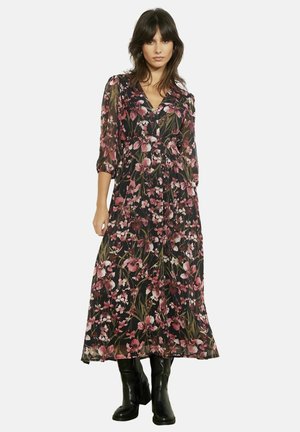 FLOWING WRAP-EFFECT  - Denné šaty - black