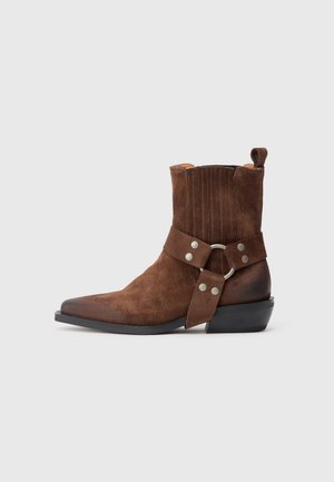 VIOLET - Bottines de cowboy / motard - chocolate