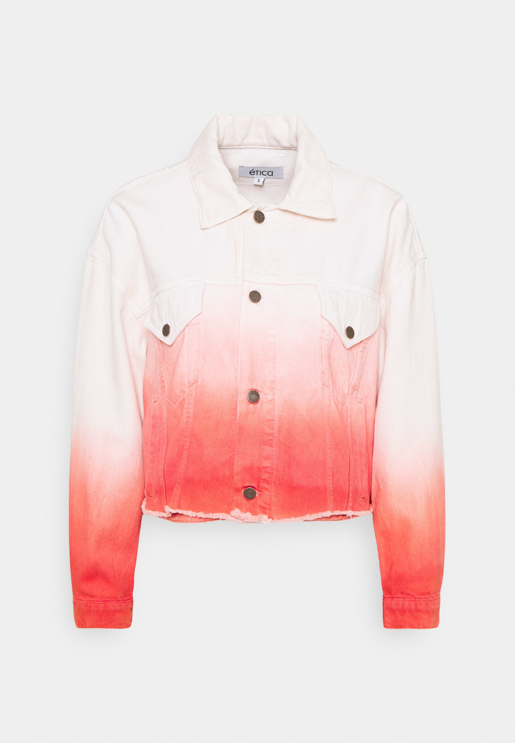 coral denim jacket