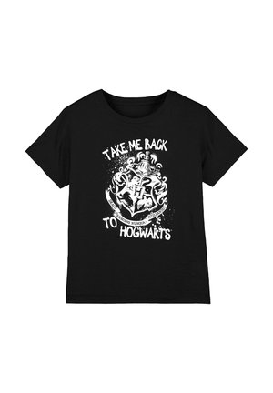 Cotton Soul, HARRY POTTER HOGWARTS SPRAY BADGE UNISEX - Print T-shirt - black