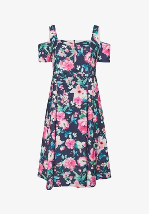 Yours Clothing, FLORAL - Freizeitkleid - navy