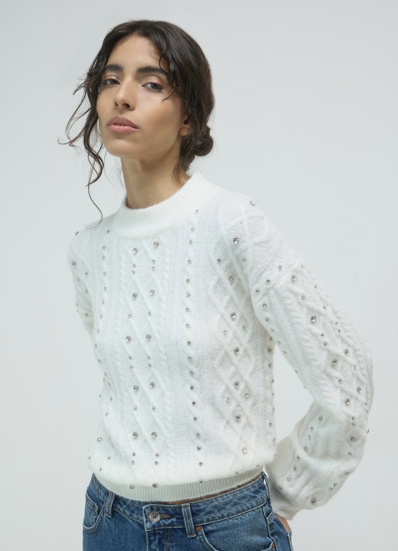 Calliope Strickpullover - blanc