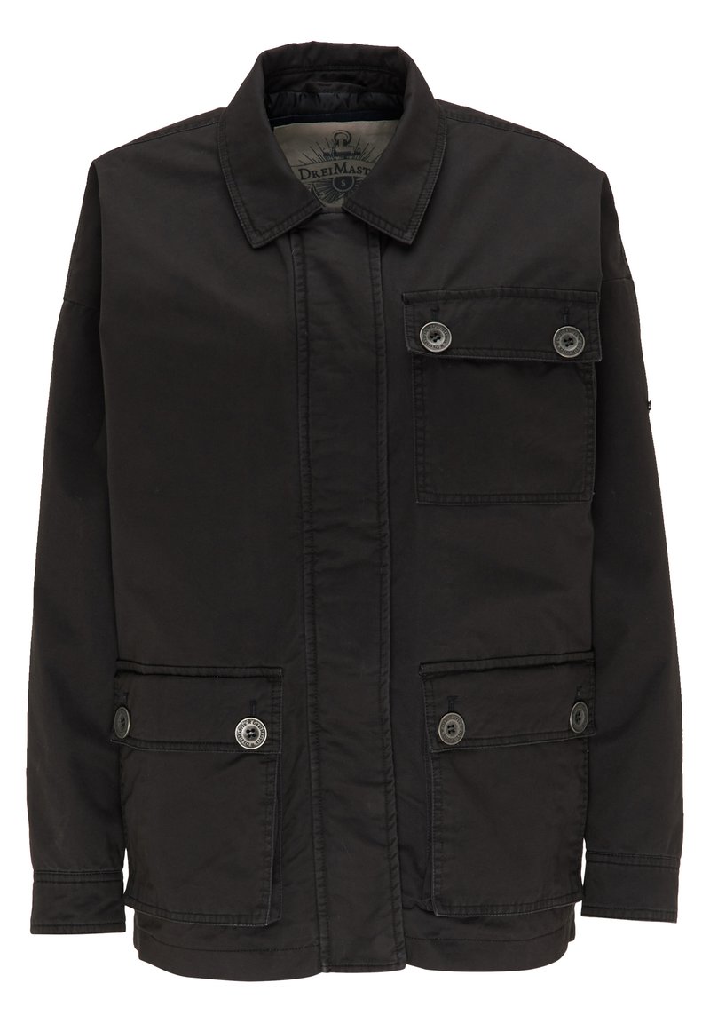dreimaster Lichte jas zwart