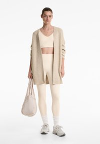 OYSHO LONG RIB KNIT - Jopica - stone