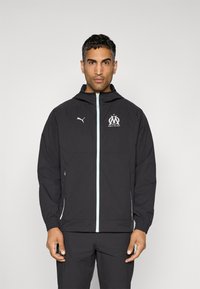 Puma - OM JACKET - Sporto klubų atributika - black/silver-coloured Miniatiūros vaizdas 1
