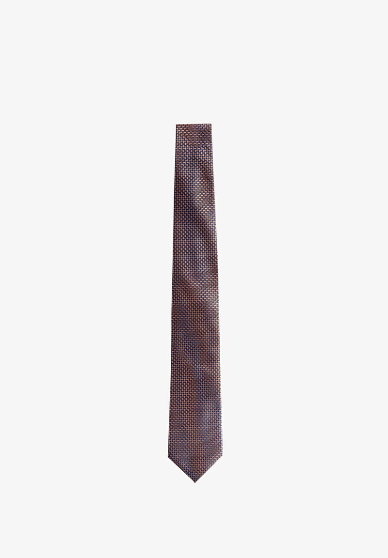 Next PATTERN - Cravatta - navy blue bronze brown geometric