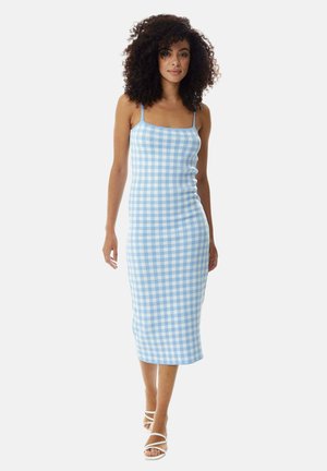 CHECK - Shift dress - blue