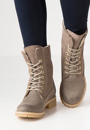Bottines à lacets - taupe
