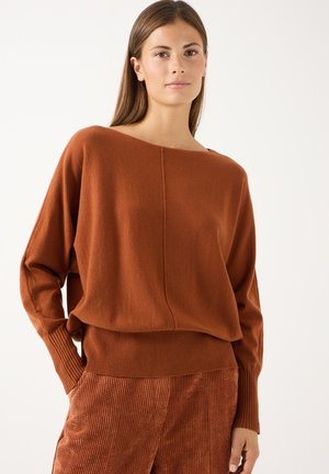 More & More MORE & MORE WEITER FEINSTRICKPULLOVER, FLEDERMAUSÄRMEL - Trui - cinnamon