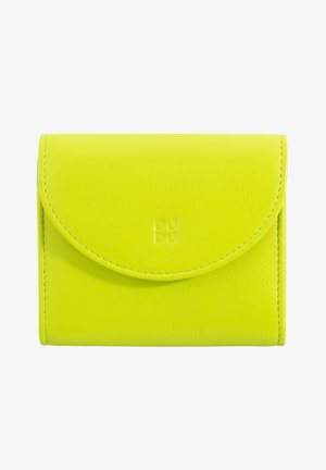 DUDU MINI IN VERA CON ZIP CHIUSURA A BOTTONE COMPATTO - Monedero - lime