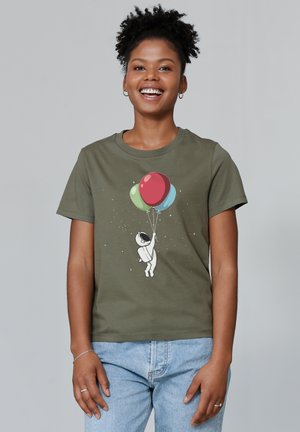 LITTLE BALLOON ASTRONAUT - Print T-shirt - khaki