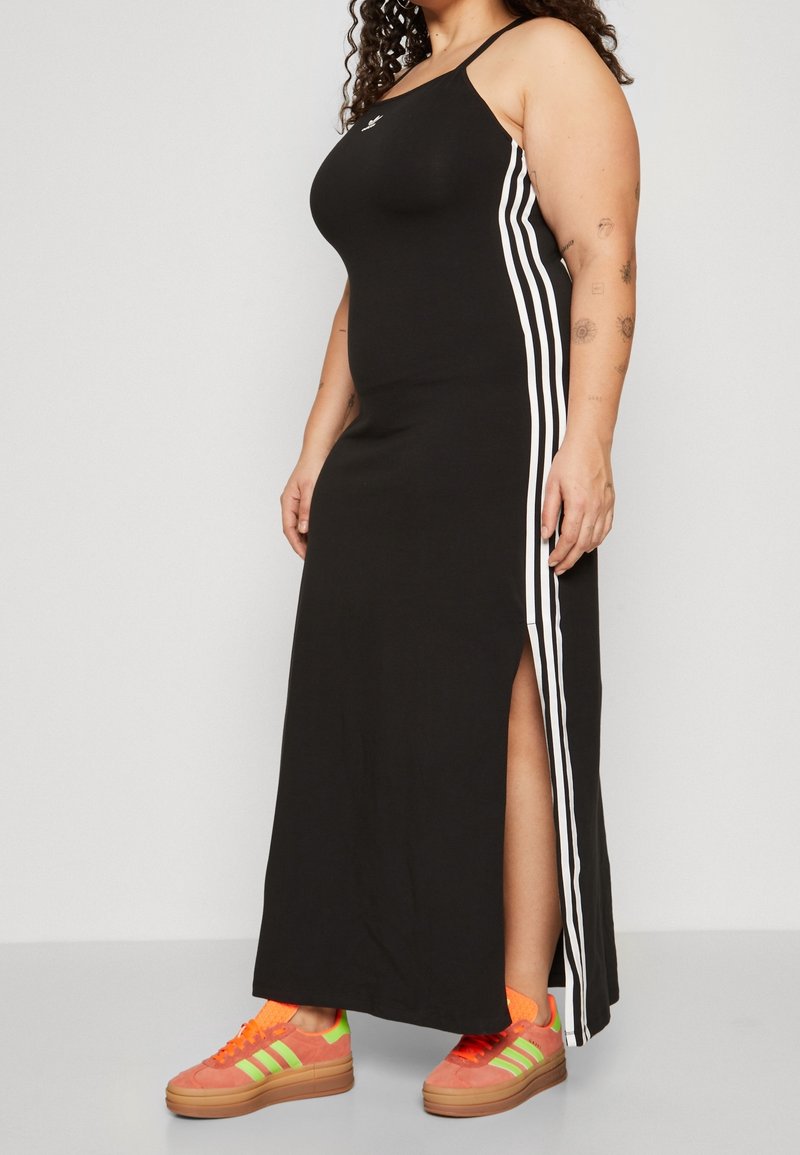 chinese dress ladies adidas Originals Women's Adicolor Classics 3-Stripes Maxi Slim FIT Dress,  Black, Large at Amazon Women's Clothing store