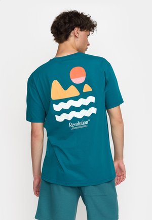 APPLICATION - Print T-shirt - petrol