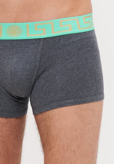 Versace UNDERPANTS LOW RISE TRUNK TOPEKA NEW LOGO - Chiloți boxer - grey melange/mint/oro