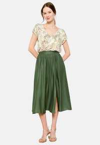 LolaLiza WITH LEAF - Marškinėliai su spaudiniu - khaki faded