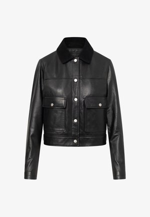 Bolongaro Trevor, BEKLEIDUNG CARIS TRUCKER - Nahkatakki - black grain wss