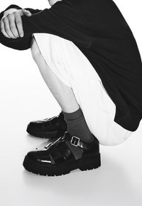 Bershka CAGE - Walking sandals - black