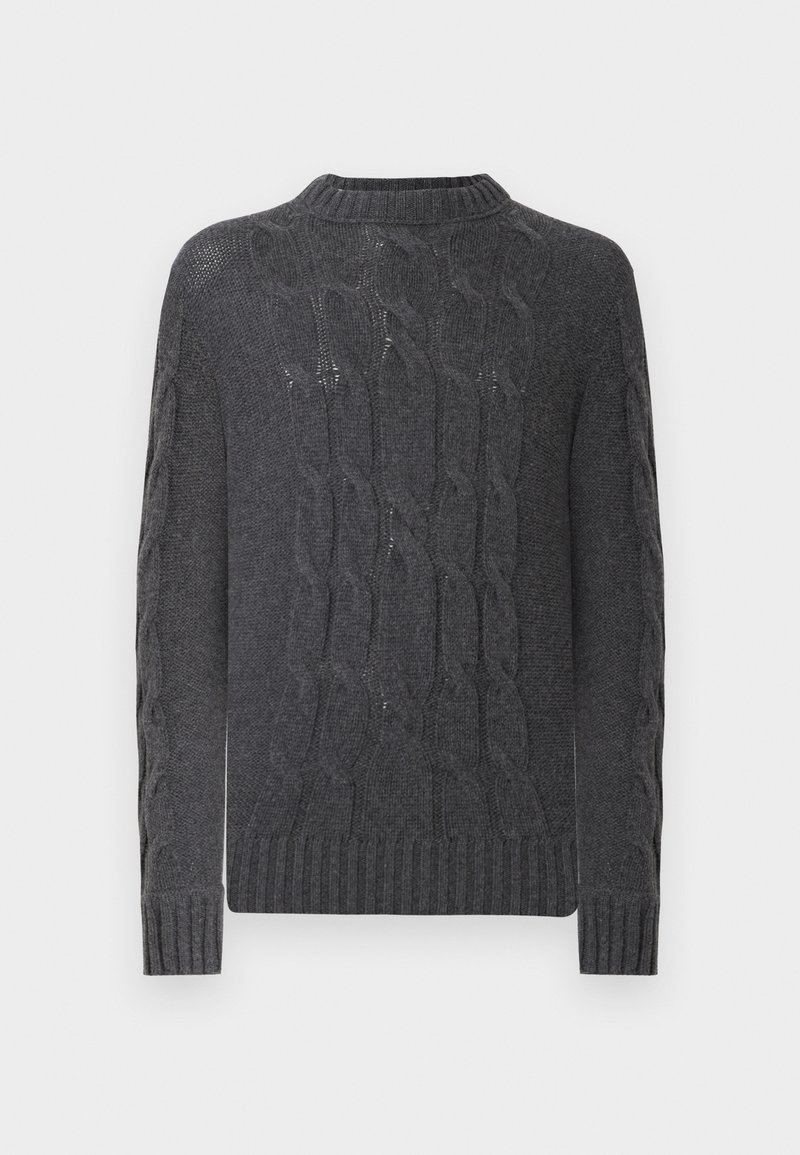 FTC Cashmere Trui grijs gemêleerd FTC Cashmere Trui grijs gemêleerd