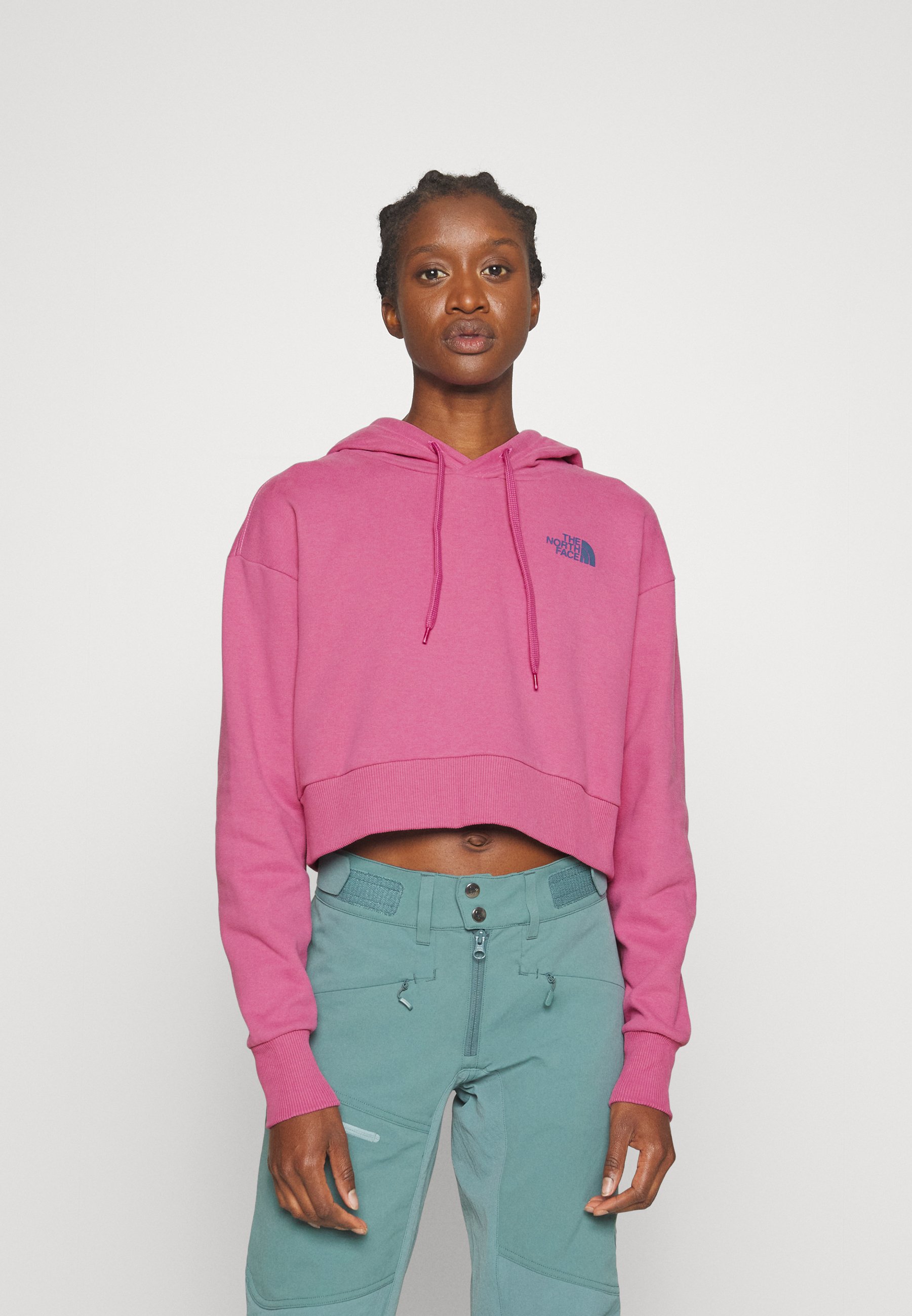 The North Face EXPLORING CIRCLE CROP HOODIE - Zip-up sweatshirt - red  violet/bordeaux - Zalando.ie