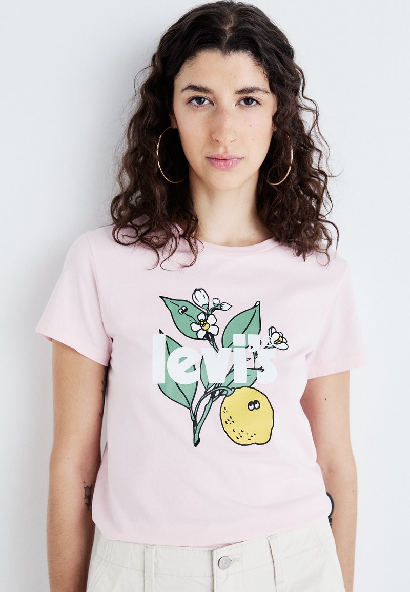 Levi's® T-shirt con stampa - pink/almond/chalk
