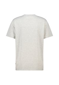 Grijze katoenen T-shirt met korte mouwen, een ronde halslijn en een eenvoudige uitstraling, met een zachte textuur en een rechte snit.