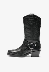 UNISEX - Bottes de cowboy / motard - black