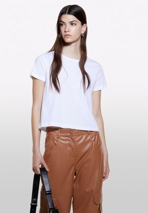 Sisley BOXY FIT - T-shirt basic - white