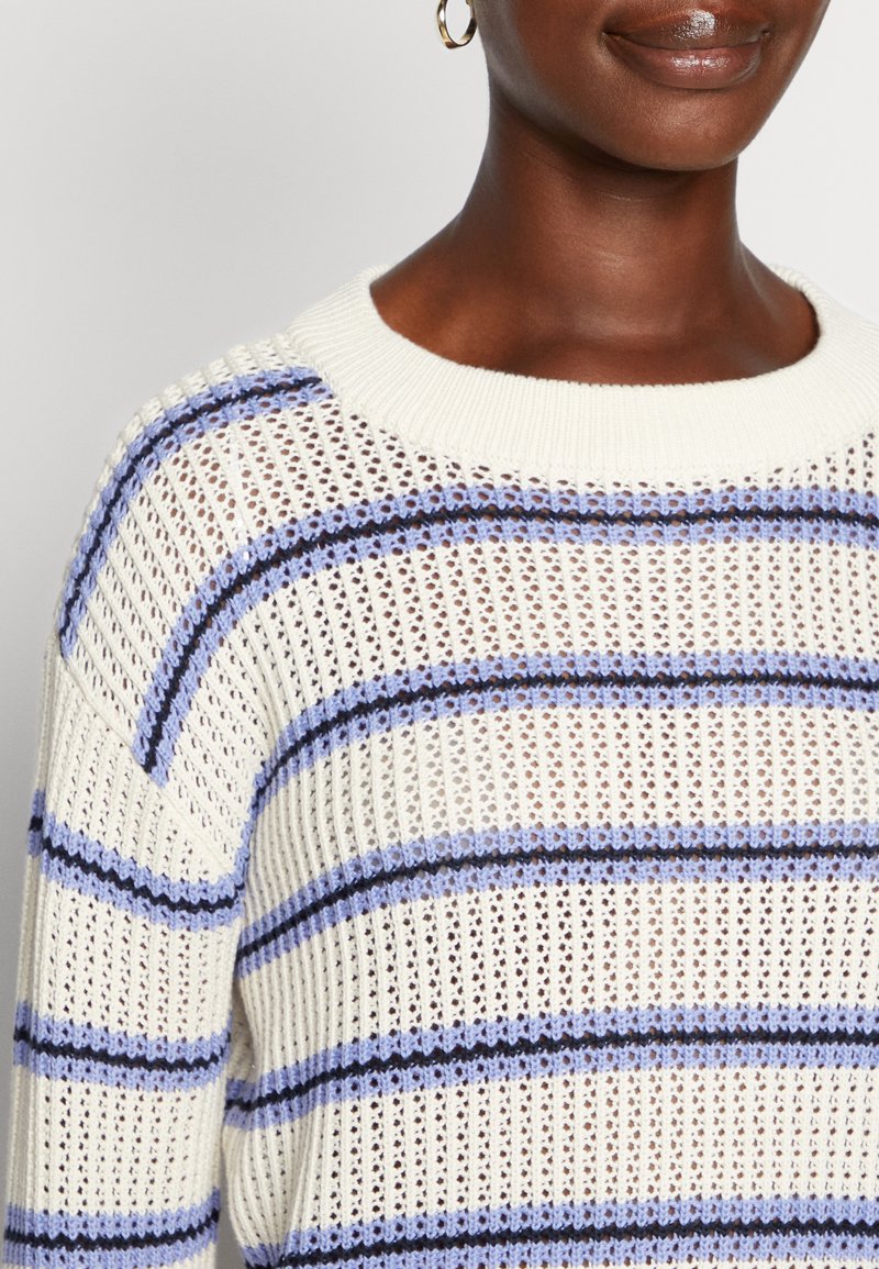 Damen Strickjacken | TOM TAILOR DENIM Strickpullover beige/blue/beige - EY64013 Damen Strickjacken | TOM TAILOR DENIM Strickpullover beige/blue/beige - EY64013