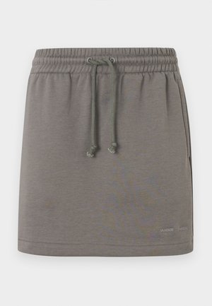 Hall hall spordiseelik elastse vöökohaga, reguleeritava nööriga ja logoga detailiga. Sile tekstuur ja põlveni ulatuv disain.