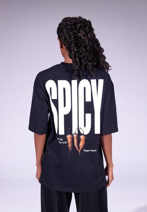 T-shirt med print - black