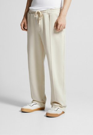 WIDE LEG - Tracksuit bottoms - white