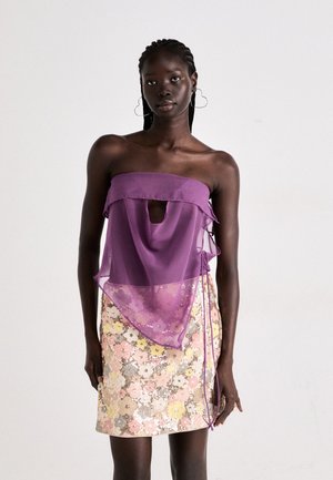 CUT OUT BANDEAU - Topper - purple