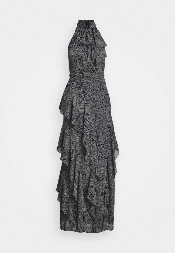 PAISLEY BELTED GEORGETTE TIERED GOWN - Occasion wear2