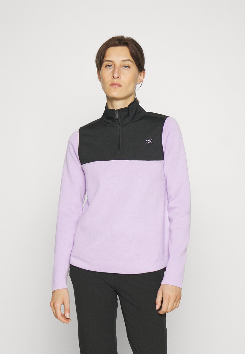 Calvin Klein Golf CECILY HYBRID QUARTER ZIP Jumper lilac/black