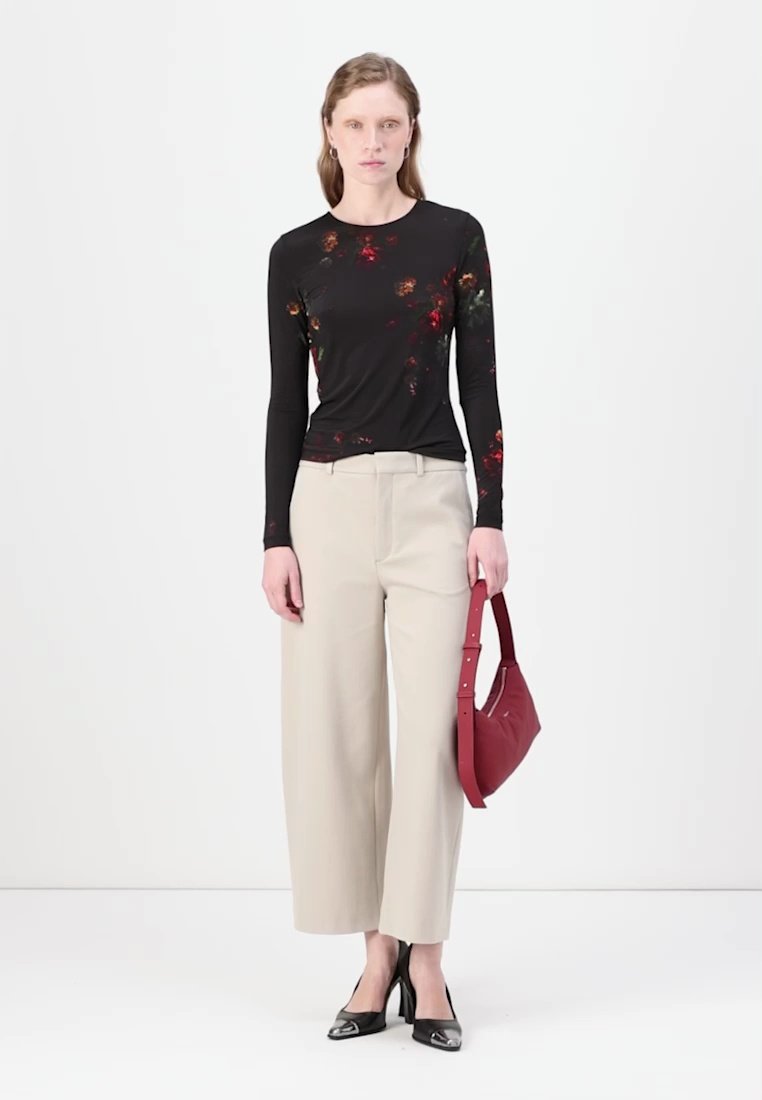 AllSaints KATLYN - Long sleeved top - mortem black/black